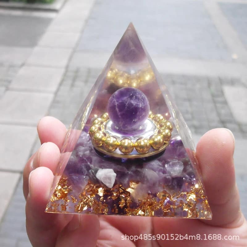 Orgonite Pyramid Energy Crystal Energy Generator for Healing and Meditation